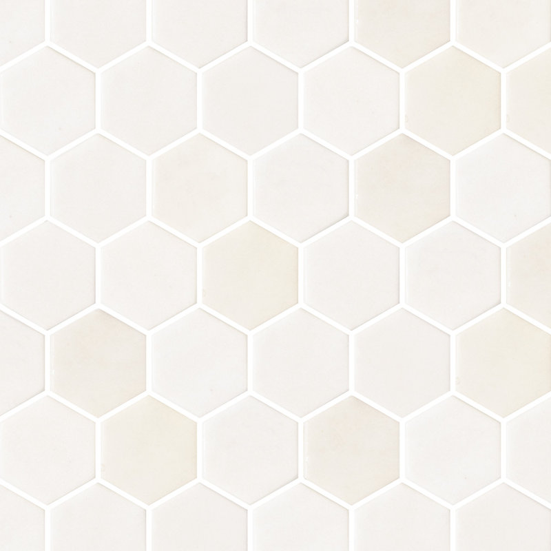 Spectre de 2 po hexagone silice blanc, Silice blanche