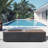 Outdoor Lightweight Concrete Rectangular Fire Pit Table With Storage