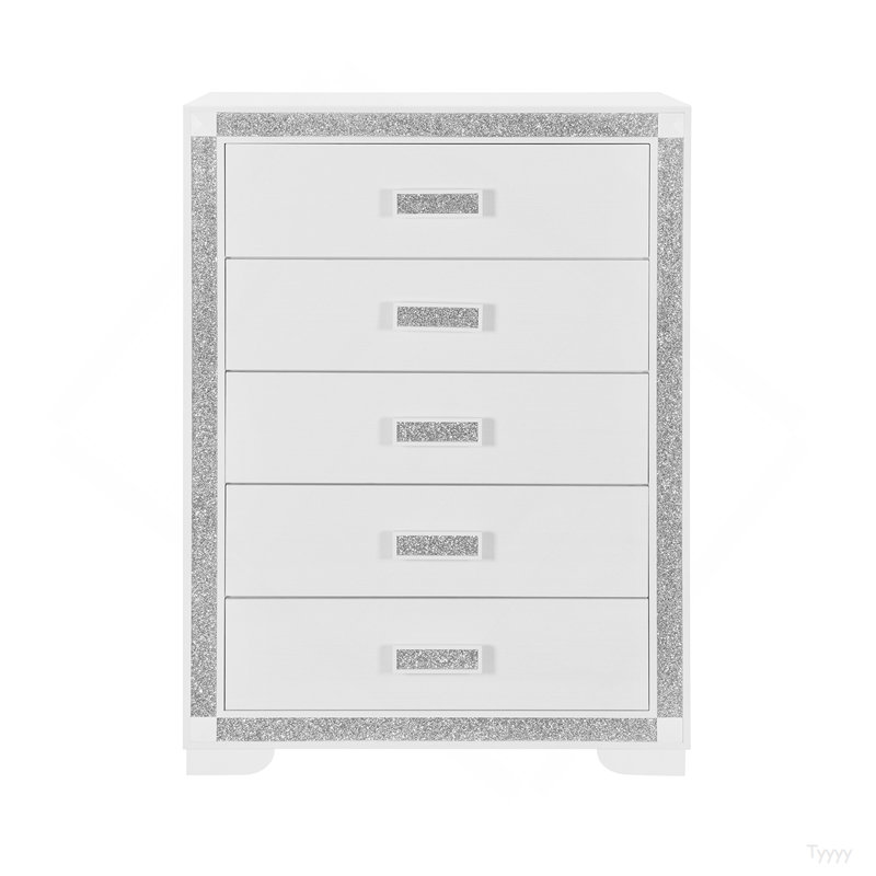 Commode blanche Soulmarie, Blanc