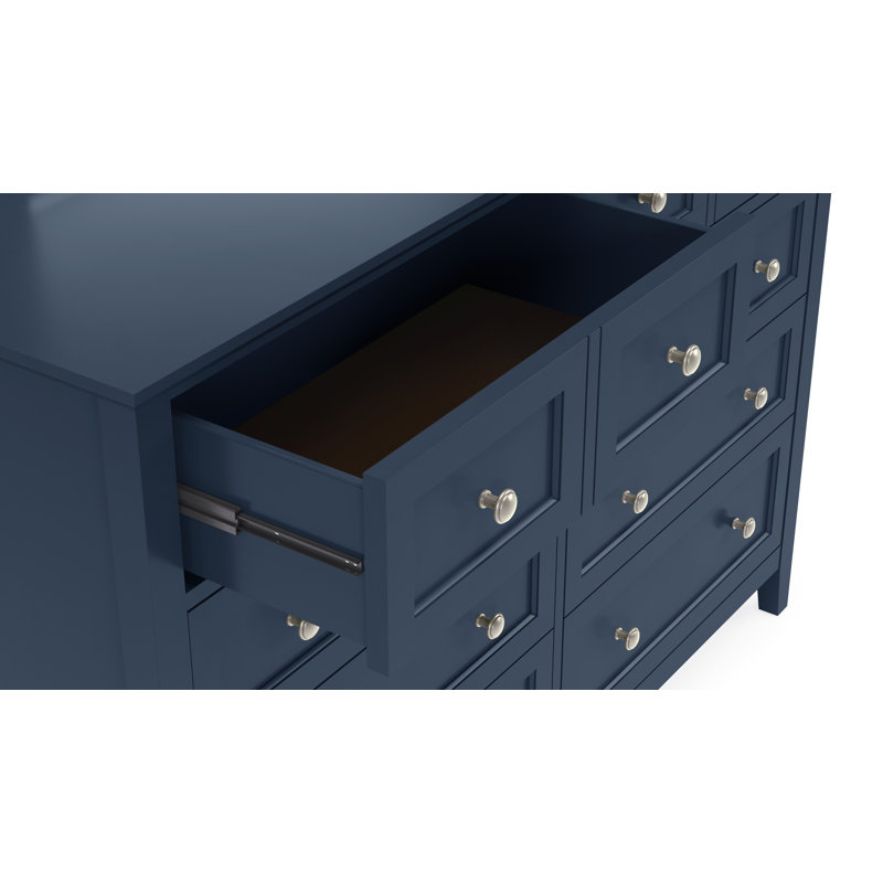 8 Drawer 152.4 W Double Dresser, Blue