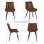 Ensemble de 4 chaises de salle à manger modernes, rembourrées en similicuir