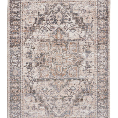 Vintage area rug Machine Woven Rectangle Green