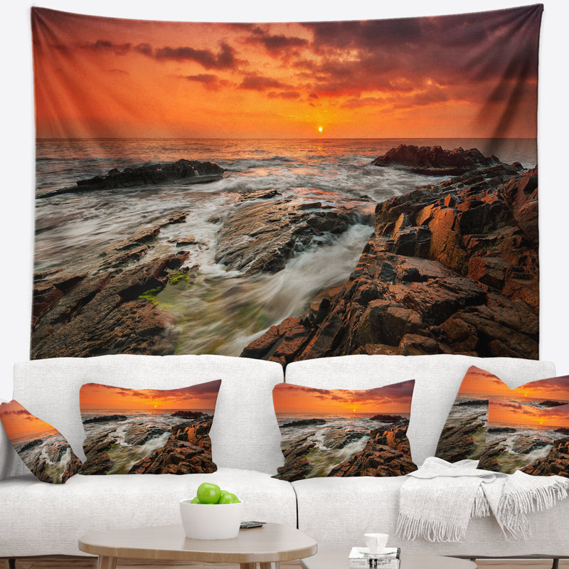 Tapisserie sur la plage, H 50 po x l 60 po