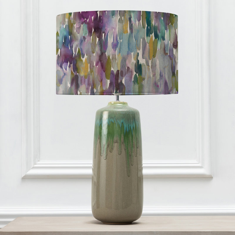 Neo Table Lamp & Azima Eva Lotus Shade, Blue