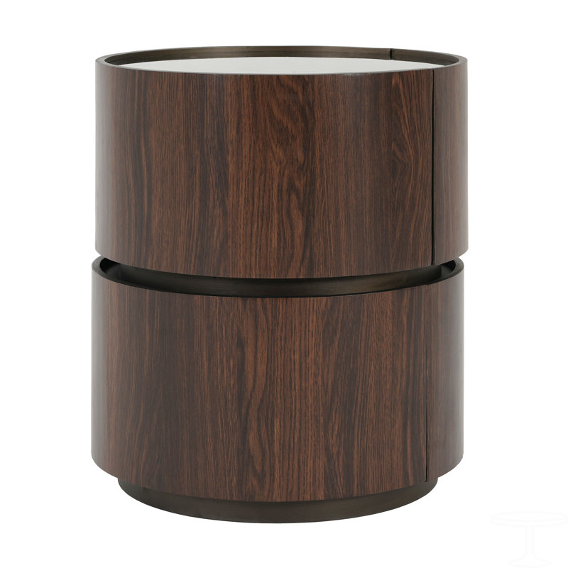 Double-Layer Storage Round Side Table