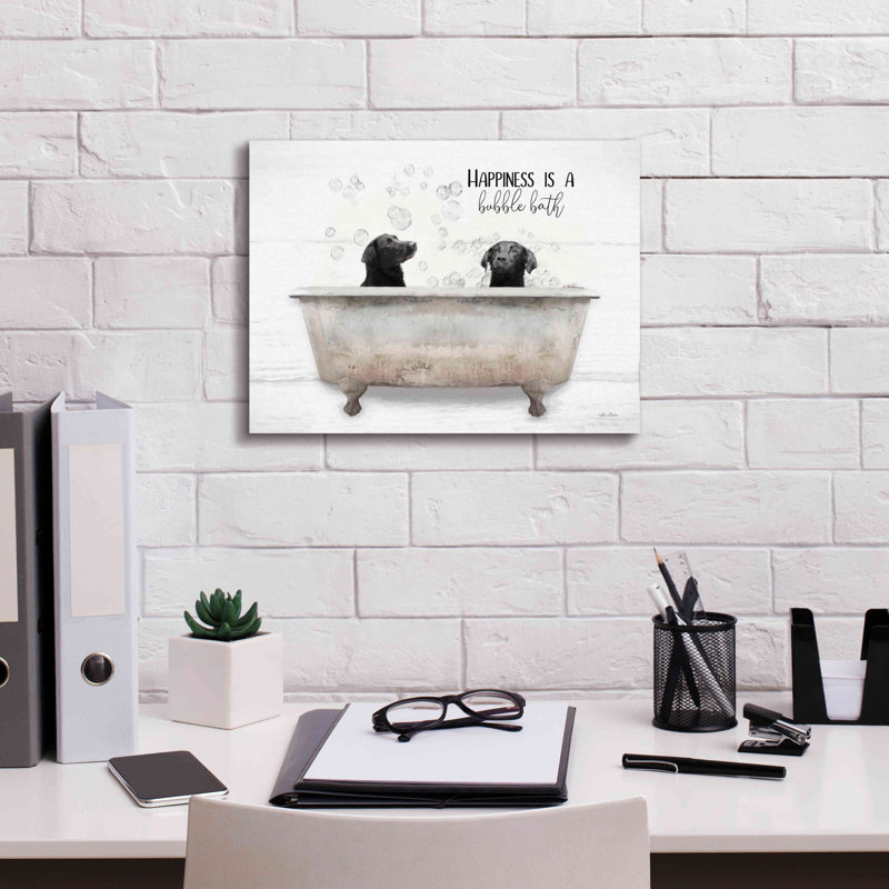 «Happiness Is A Bubble Bath on Canvas» par Lori Deiter, impression, H 12 po x l 16 po x P 0,75 po