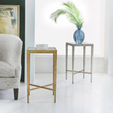 Modern History Glass End Table