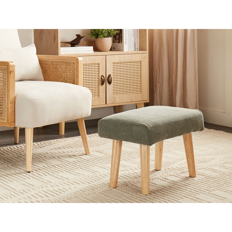 Saskia 50cm Wide Rectangle Footstool Ottoman, Green