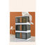 Ensemble de 3 paniers de rangement pliables et rangement blanc