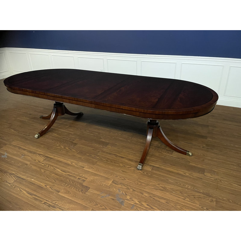 Oval Mahogany Double Pedestal Dining Table