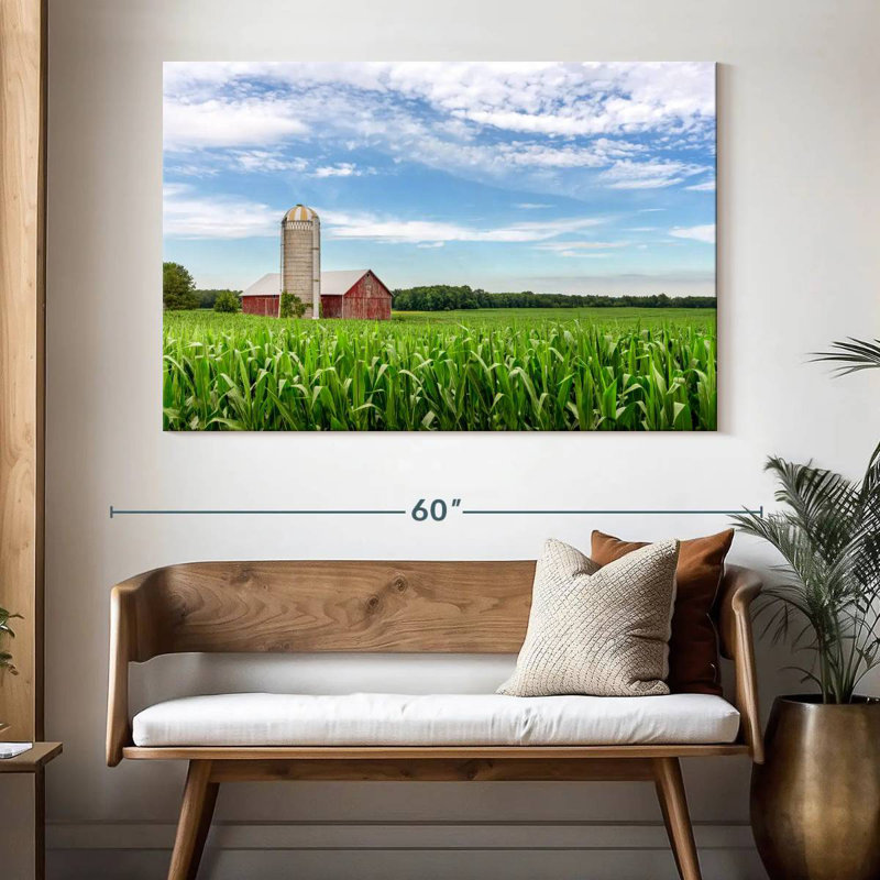 Lilie Old Barn In Corn Field, 34" H x 51" W