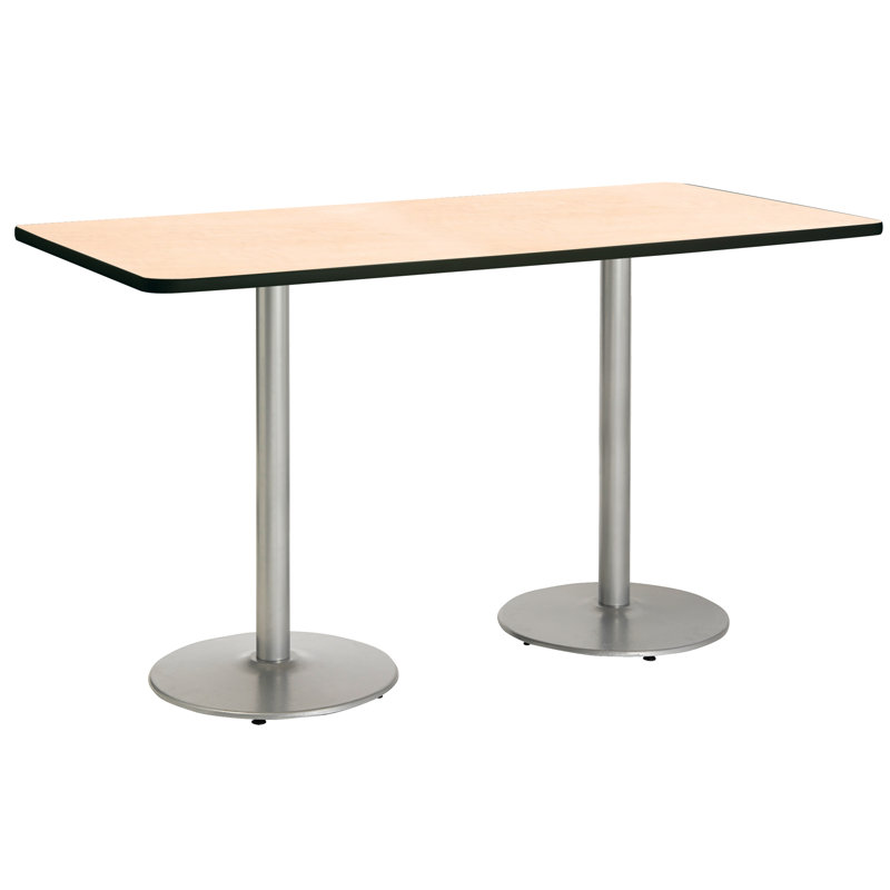 Mode Breakroom Table, Silver, Natural, 42" H x 84" L x 36" W