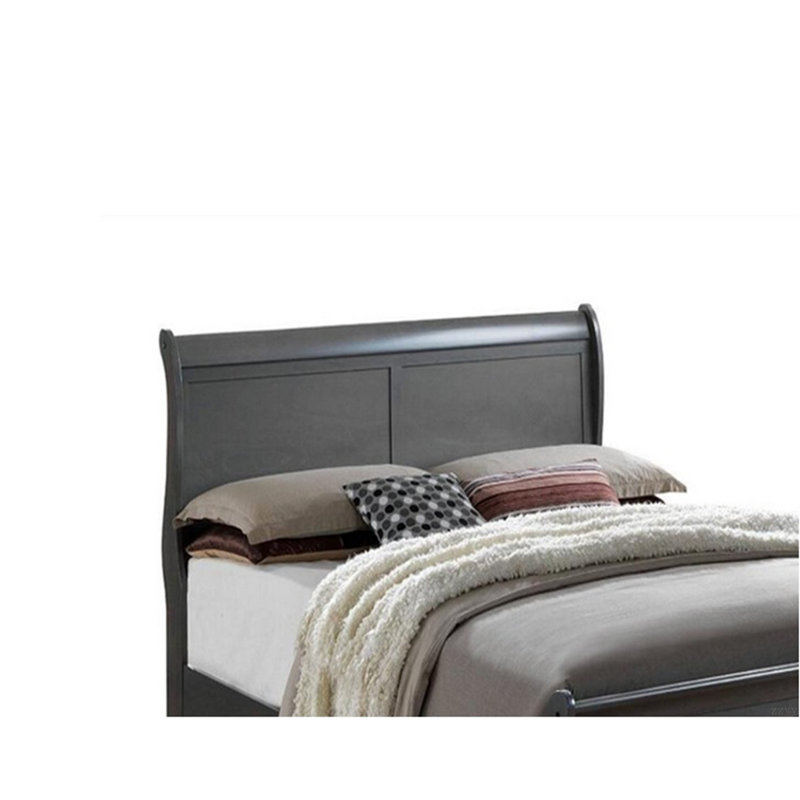 Lit-bateau classique classique gris Louis Phillipe, Grand lit