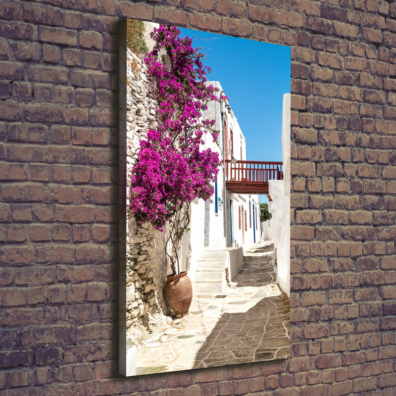Greek Streets - Wrapped Canvas Print