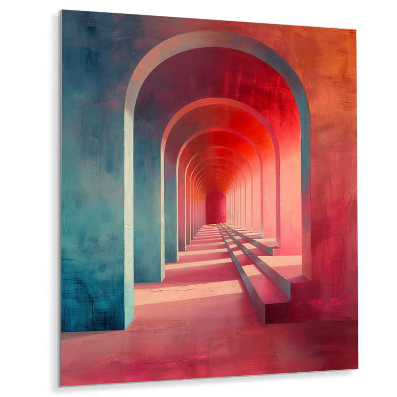 Tunnels universels verts et roses - décoration murale, Sans cadre, métal, H 12 po x l 20 po