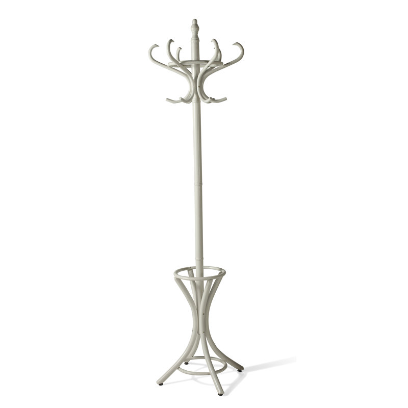 Muriel Solid Wood Freestanding Coat Rack, White
