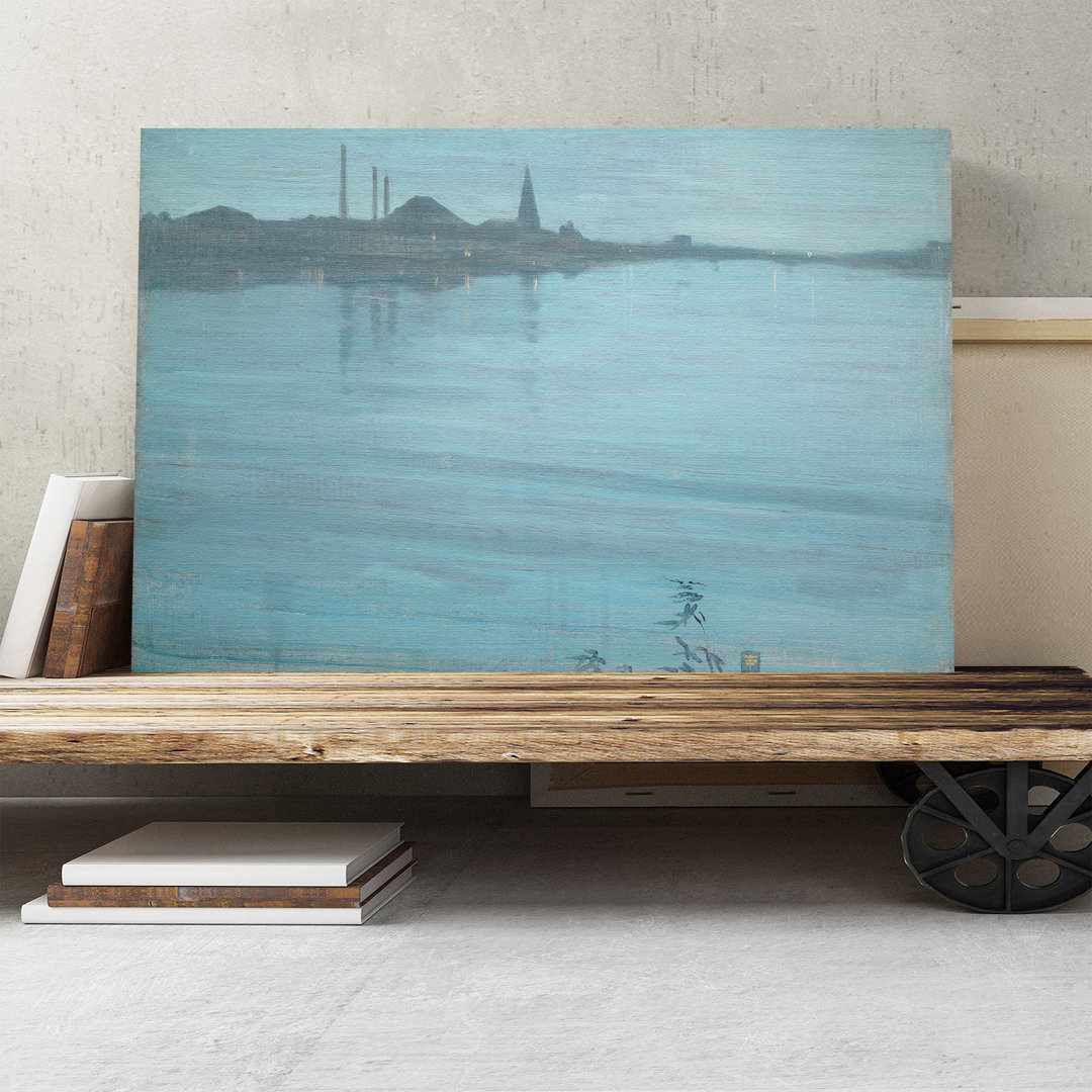 Nocturne in Blue and Silver by James Abbott McNeill Whistler - Wrapped Canvas