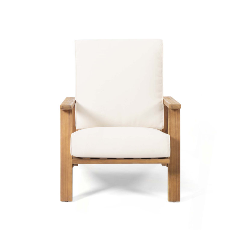 Fauteuil club moderne, Tissu beige