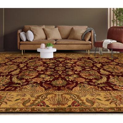 Tapis doré et vin de haute qualité noué à la main