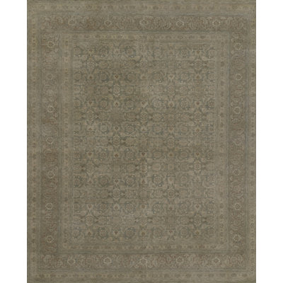 Wool Oriental Area Rug in Gray
