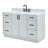 ARIEL Kelly Single Sink Bathroom Vanity with Italian Carrara Marble Top-99405042-124987380
