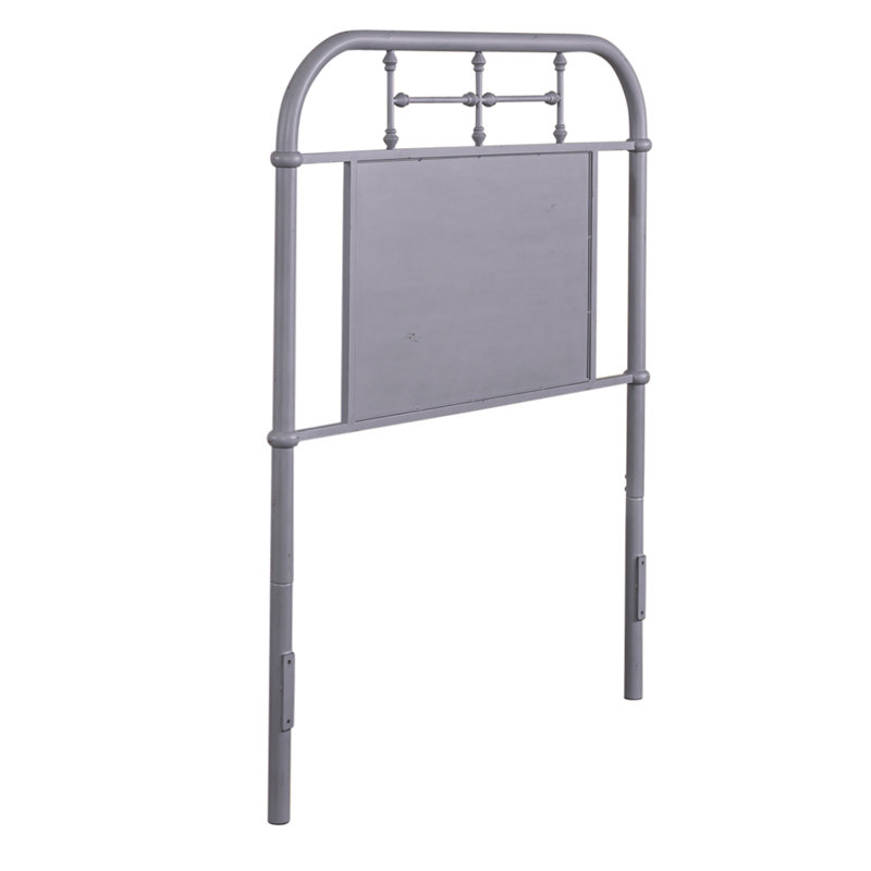 Edmund Open-Frame Metal Headboard, Gray, King