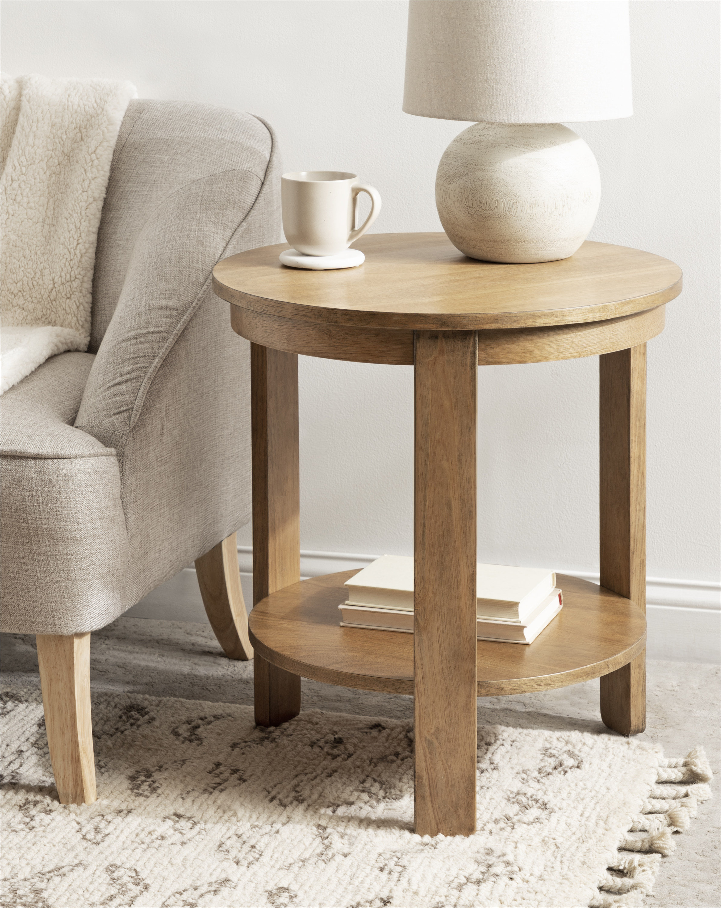 Latitude Run® Aamnah Round Living Room Side Table & Reviews | Wayfair