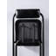 Tabouret de bar 29,5 po pliable en similicuir noir avec dossier et comptoir robuste