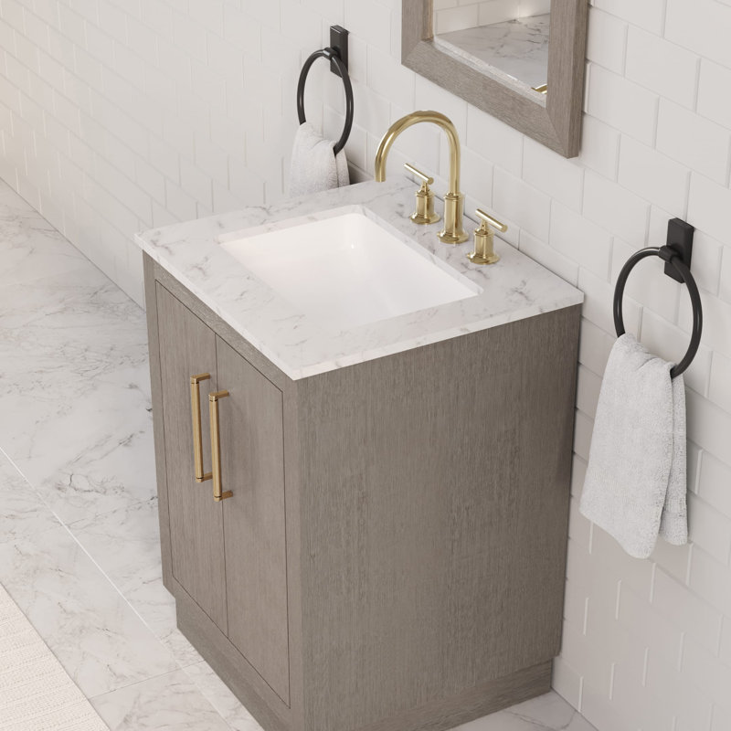 Hugo 24'' W Single Vanity, Satin Gold