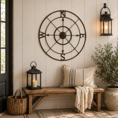 Mariner's Compass Metal Wall Art