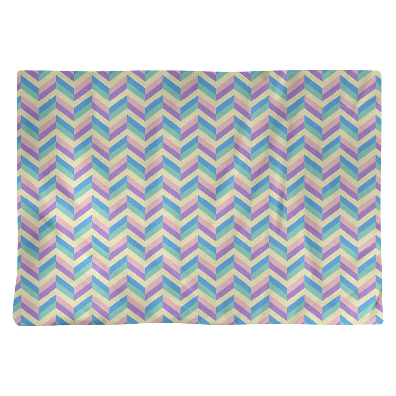 Napperon en coton 18 po chevrons, Jaune