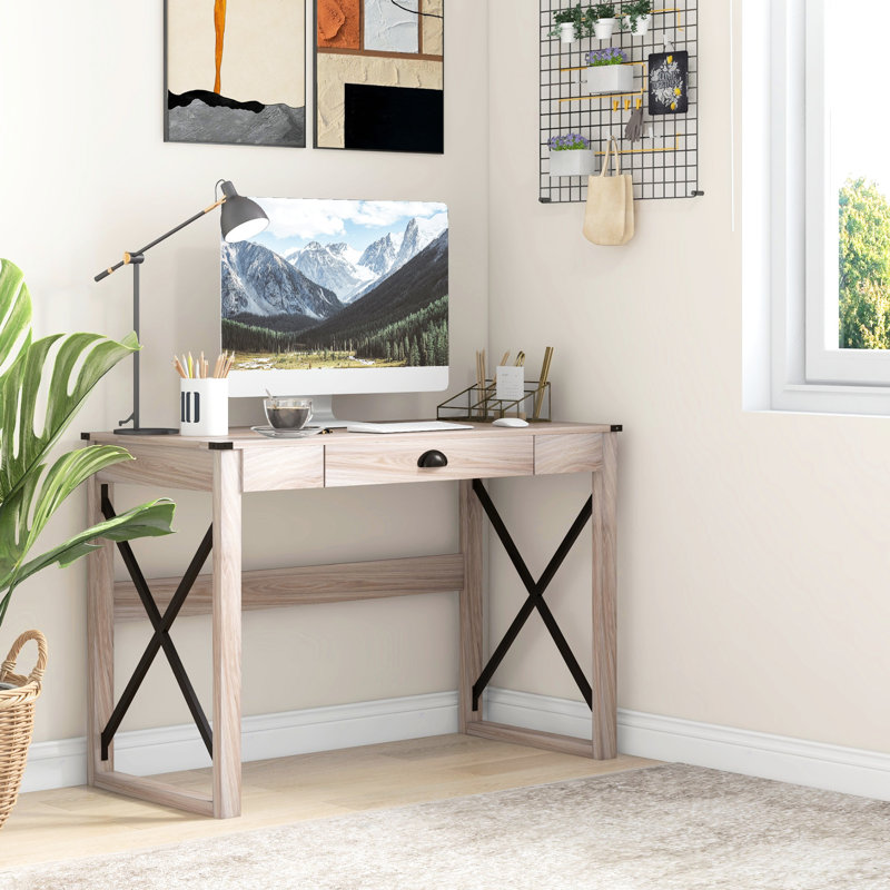 Bureau rustique avec rangement - 44 po Spacieux et pratique poste de travail fonctionnel