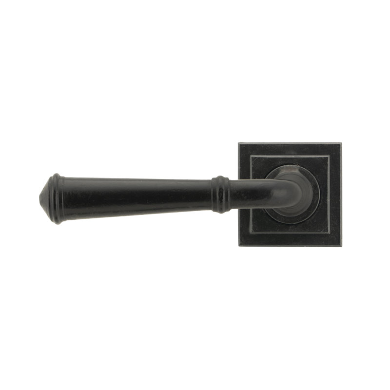 Regency Lever on Rose Set (Square) - Unsprung, External Beeswax