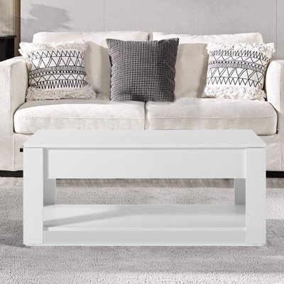 Table basse à plateau relevable avec rangement