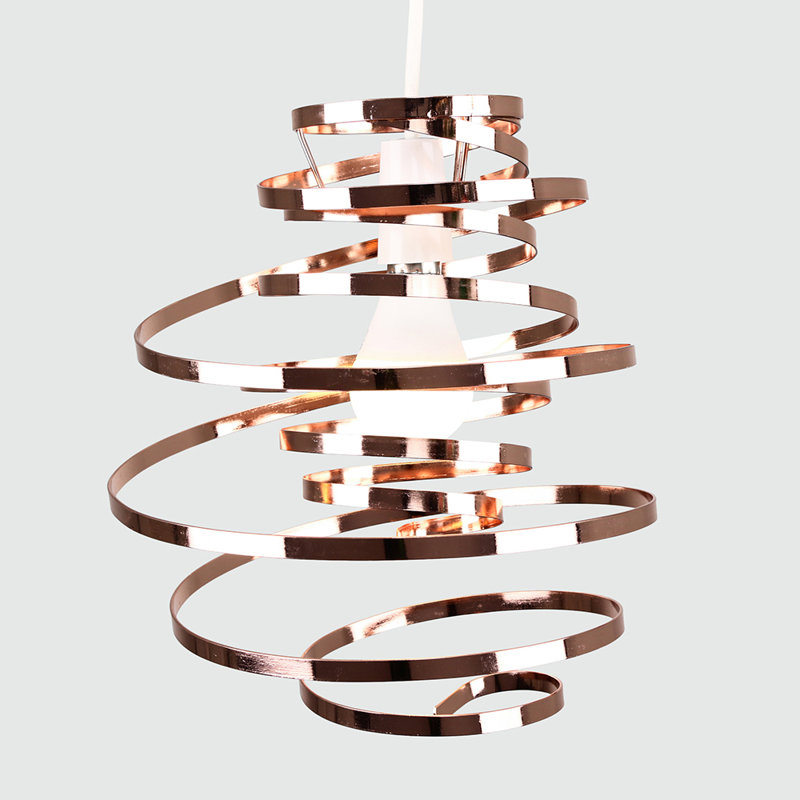 Overturf 35cm H Metal Novelty Pendant Shade ( Clip On ), Copper, No
