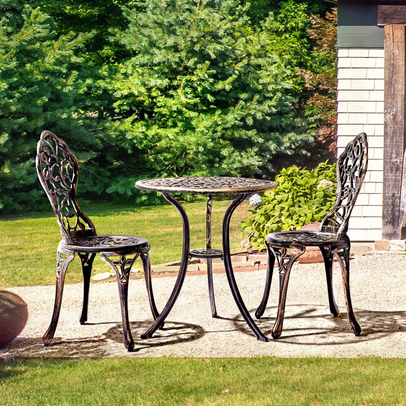 Round 3 - Piece 2 - Person Outdoor Table Set, Bronze