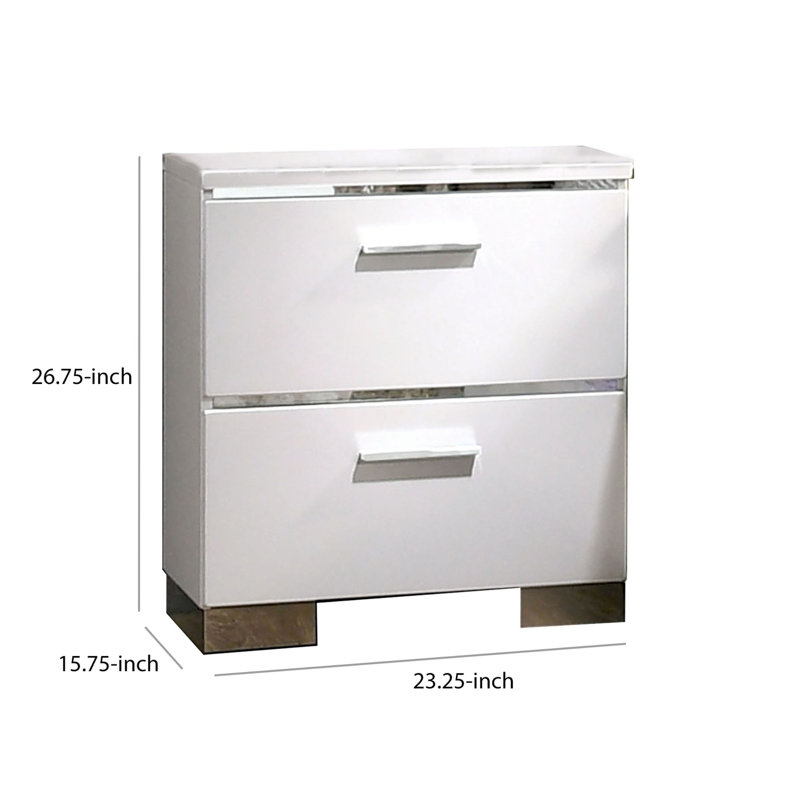 Witta 15.38'' W Metal Nightstand