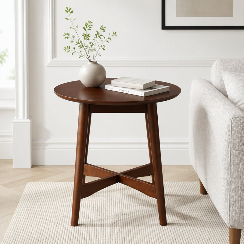 Table de bout Mid-Century avec pieds évasés