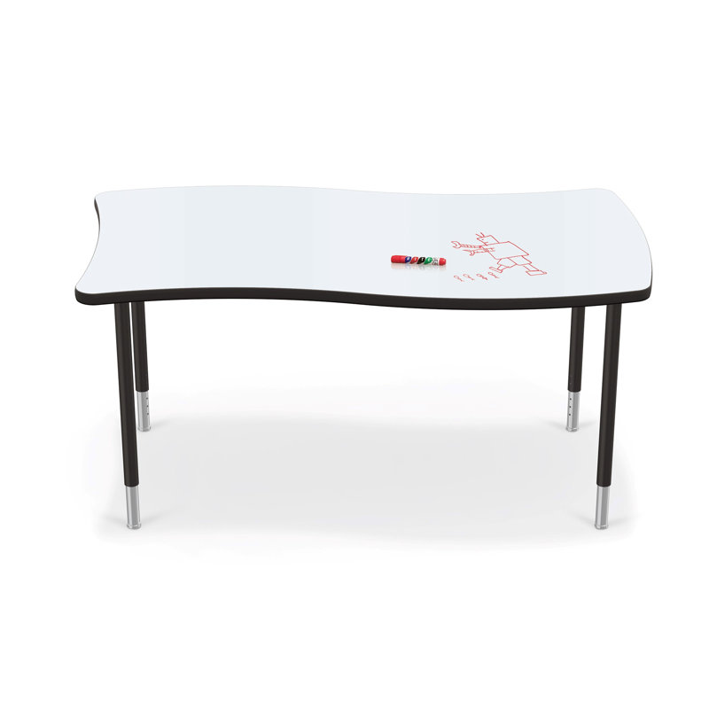 Hierarchy Adjustable Rectangle 4 Students Activity Table, Marker