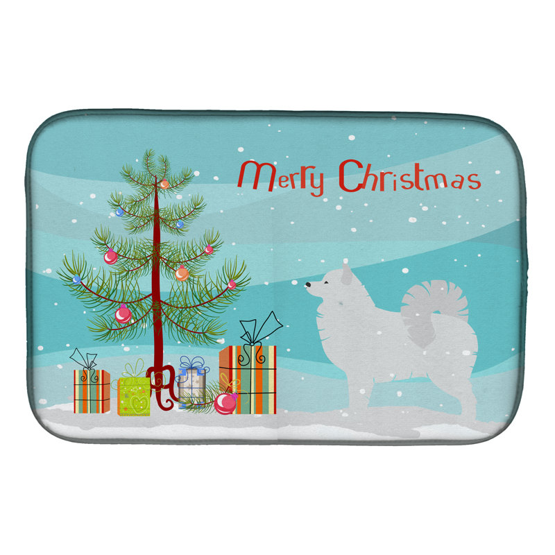 Tapis de séchage pour arbre de noël samoyède merry