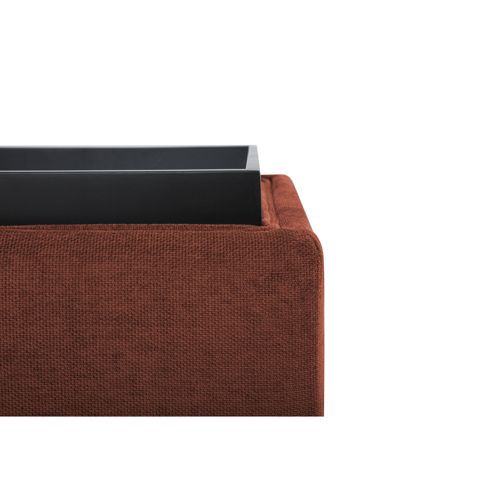 Catalonia 18" Wide Square Cube Ottoman with Storage, Honeycomb Caramel Chenille