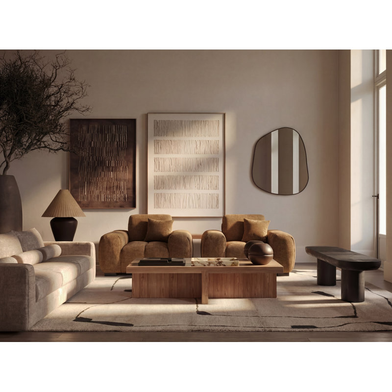 Chaise avec espace partagé - brun, Brown