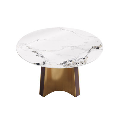 Stainless Steel Base Round Dining Table
