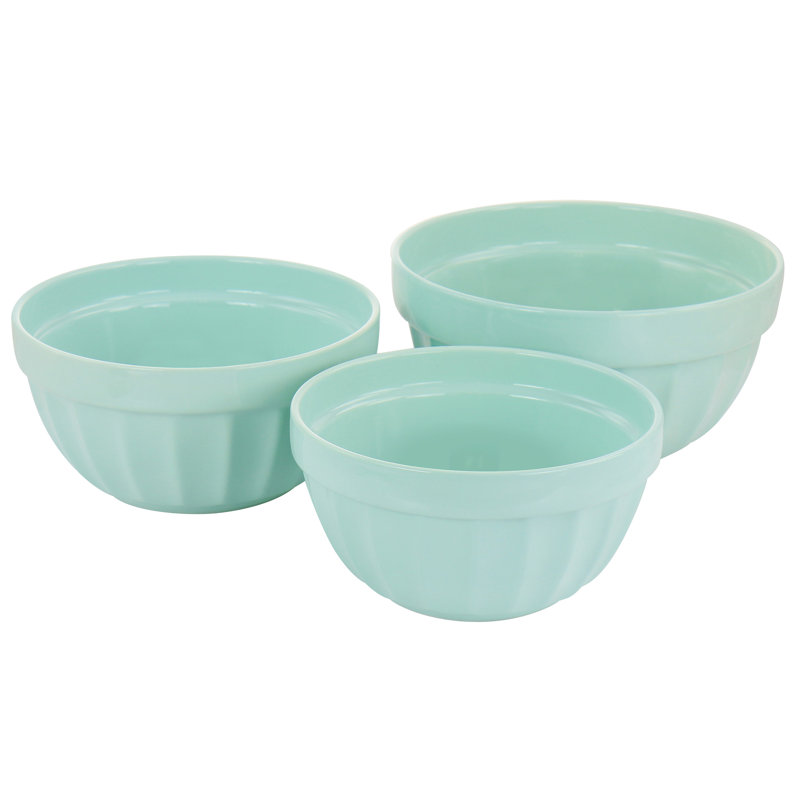 Martha Blue Ceramic 3-Piece Microwave Safe Bowl Set