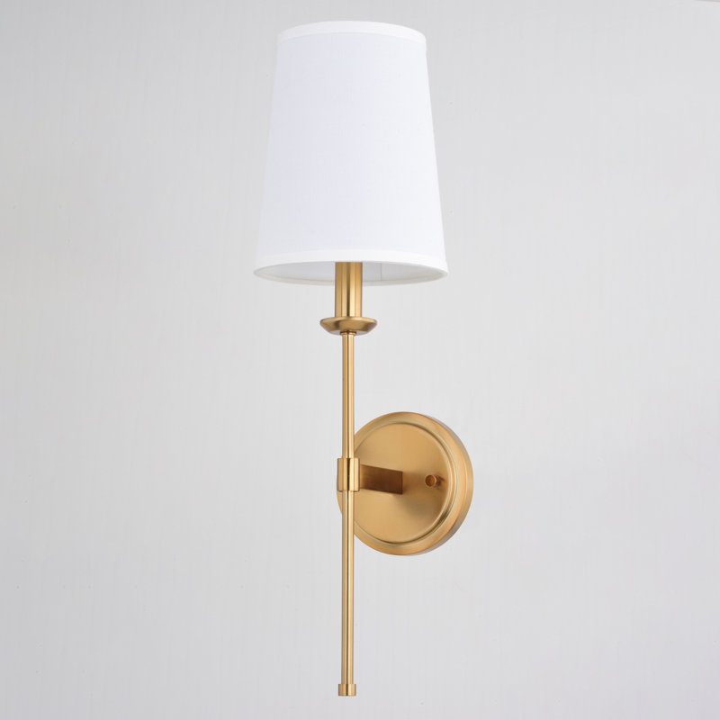 Camden Steel Candle Wall Light, Brass Gold