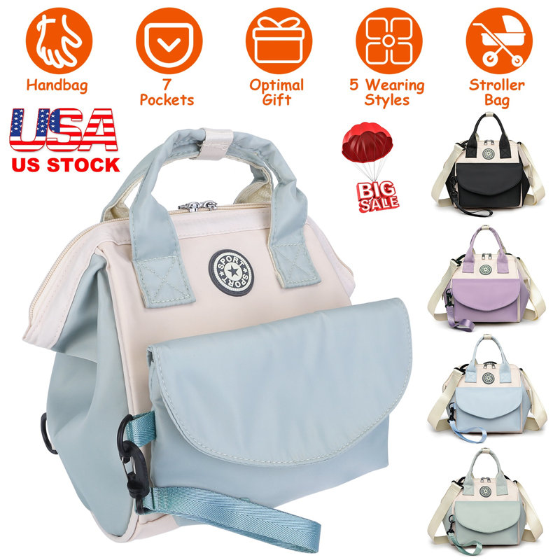 Sac à langer Baby Nappy avec 6 poches Burp, Bleu