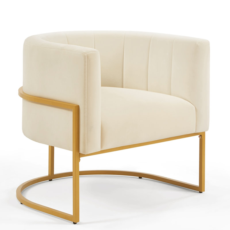 Chaise de salle à manger Lamprini, Crème