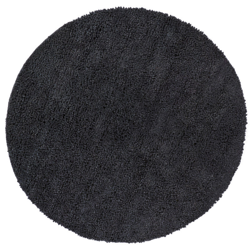 Strata Wool Area Rug in Green, Round 7'9", Blue/Gray