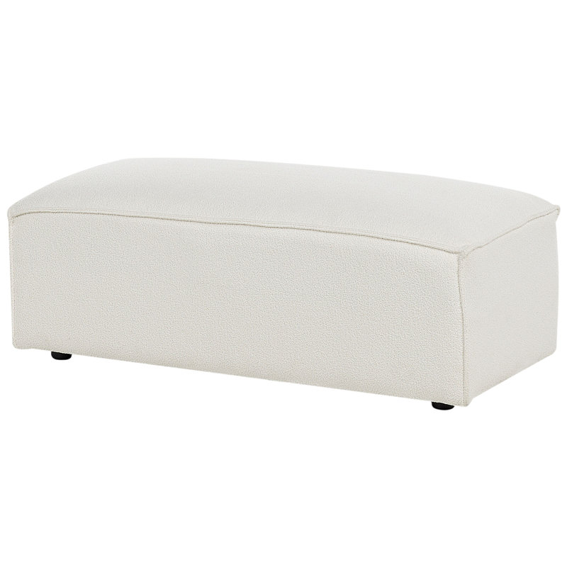 Bradeord 52cm Wide Rectangle Standard Ottoman, White Boucle
