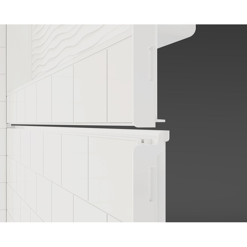 4-Piece Direct-to-Stud Alcove Tub Surround in White